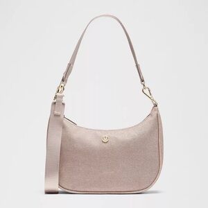 NWTS Lululemon city essentials glitter 3L bag pink champagne gold